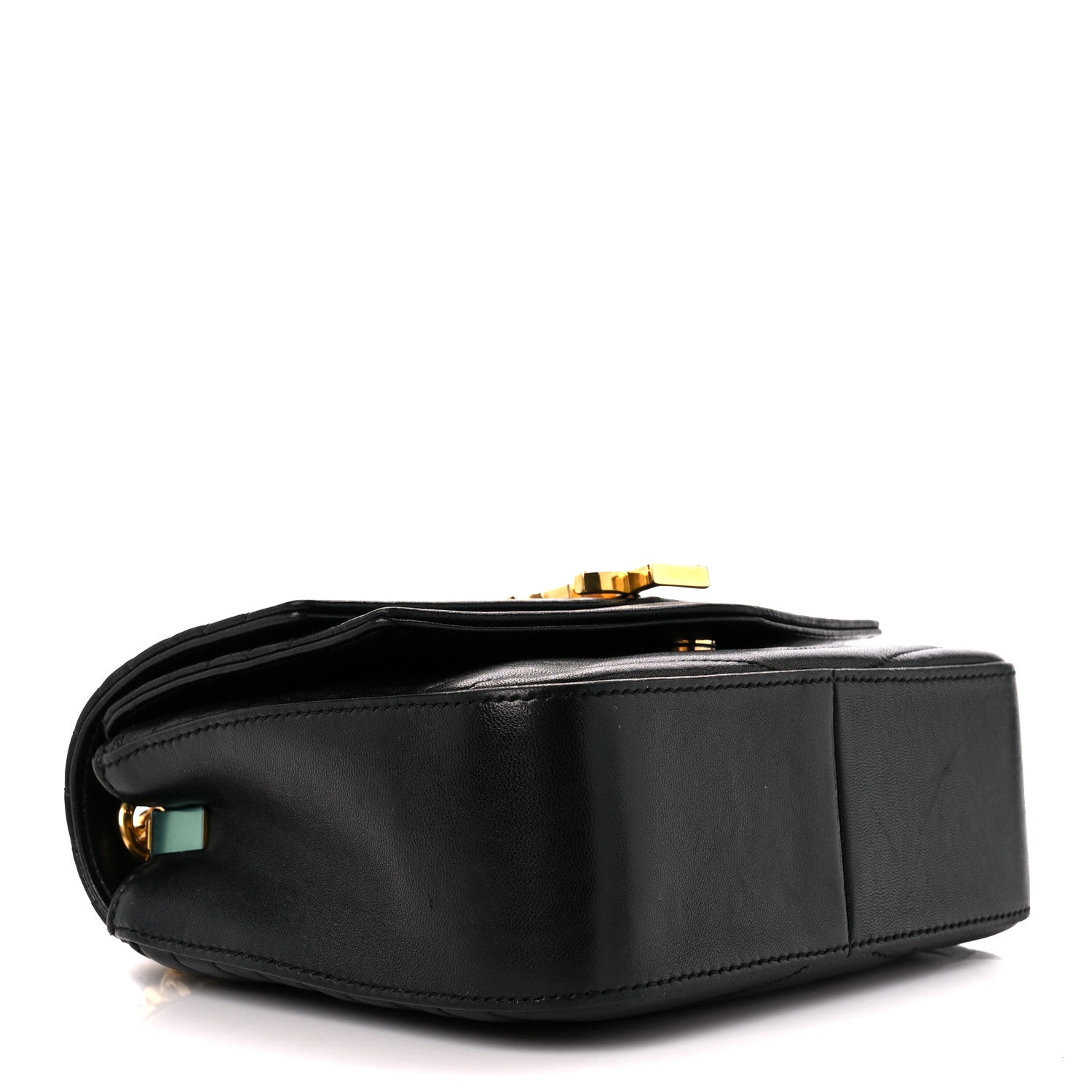 Saint Laurent Lambskin Matelasse Chevron Monogram Small Sulpice Bag Black 4 of 12