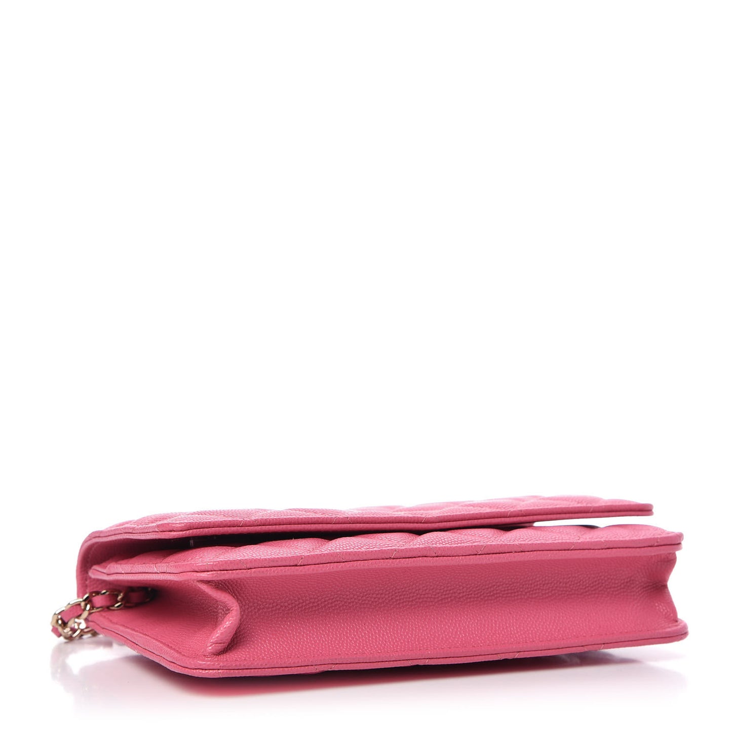 Caviar Quilted Wallet on Chain WOC Pink
