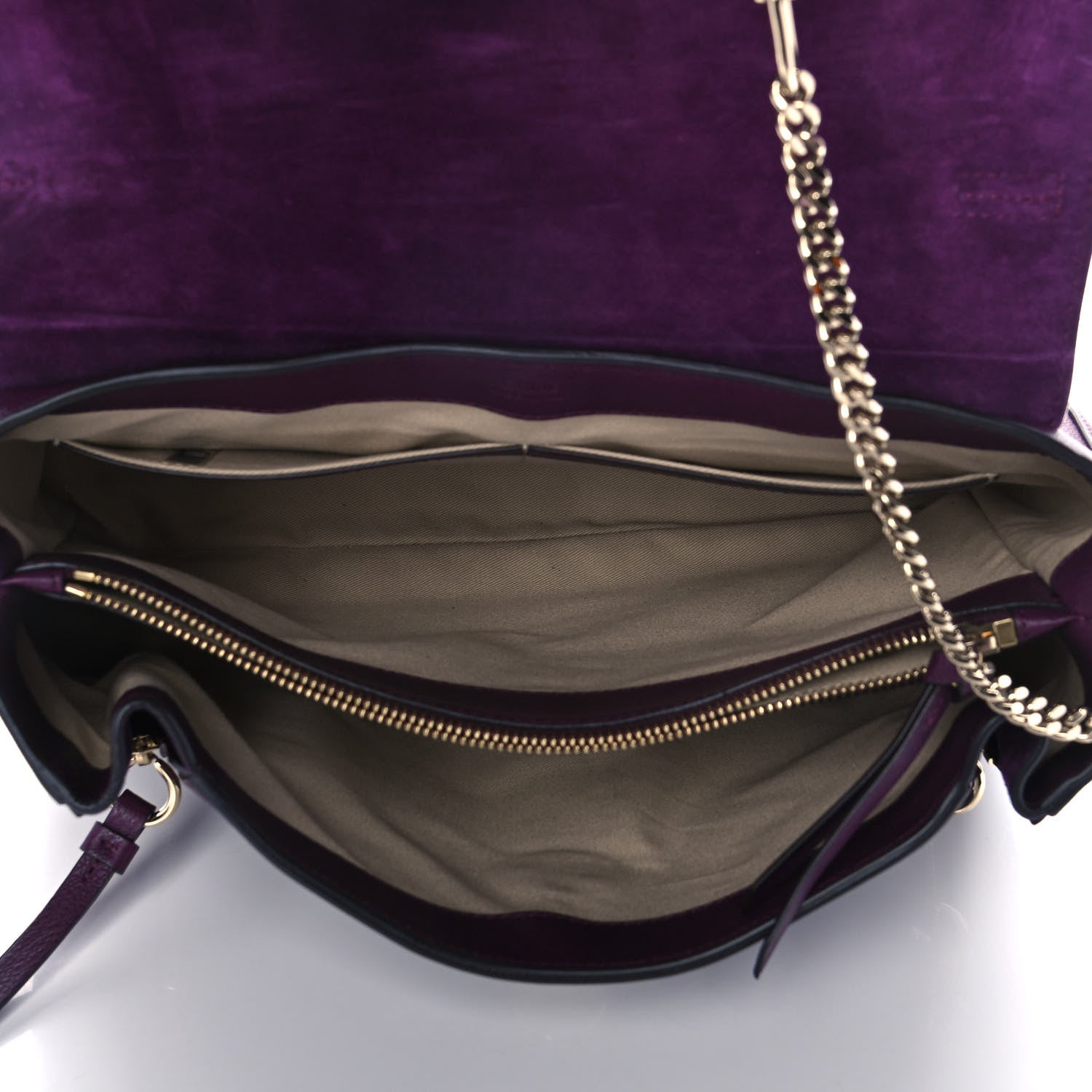 Chloe Calfskin Medium Faye Day Shoulder Bag Intense Violine 4 of 10