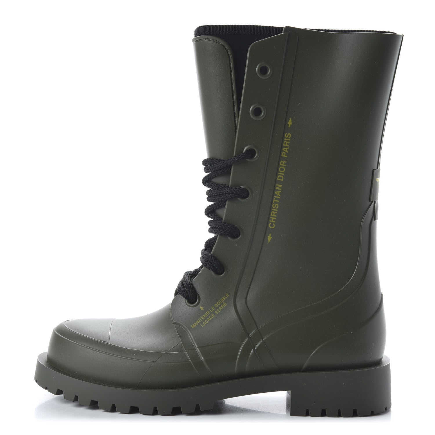 Christian Dior Rubber Diorcamp Low Boots 37 Military 1 of 7