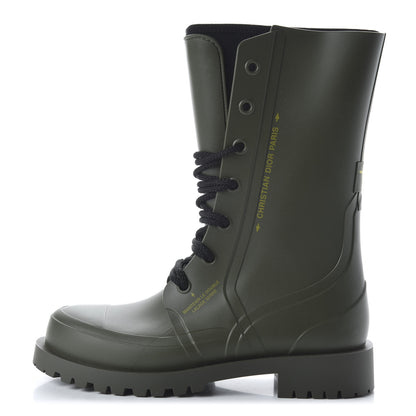 Christian Dior Rubber Diorcamp Low Boots 37 Military 1 of 7