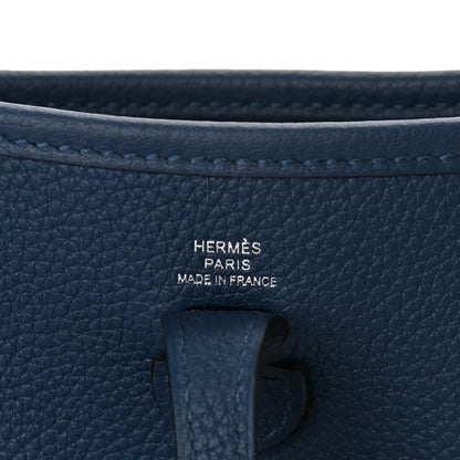 Hermes Taurillon Clemence Evelyne TPM Deep Blue 6 of 9