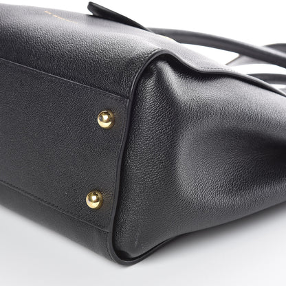 Burberry Soft Grain Calfskin Medium Buckle Tote Black 11 of 11
