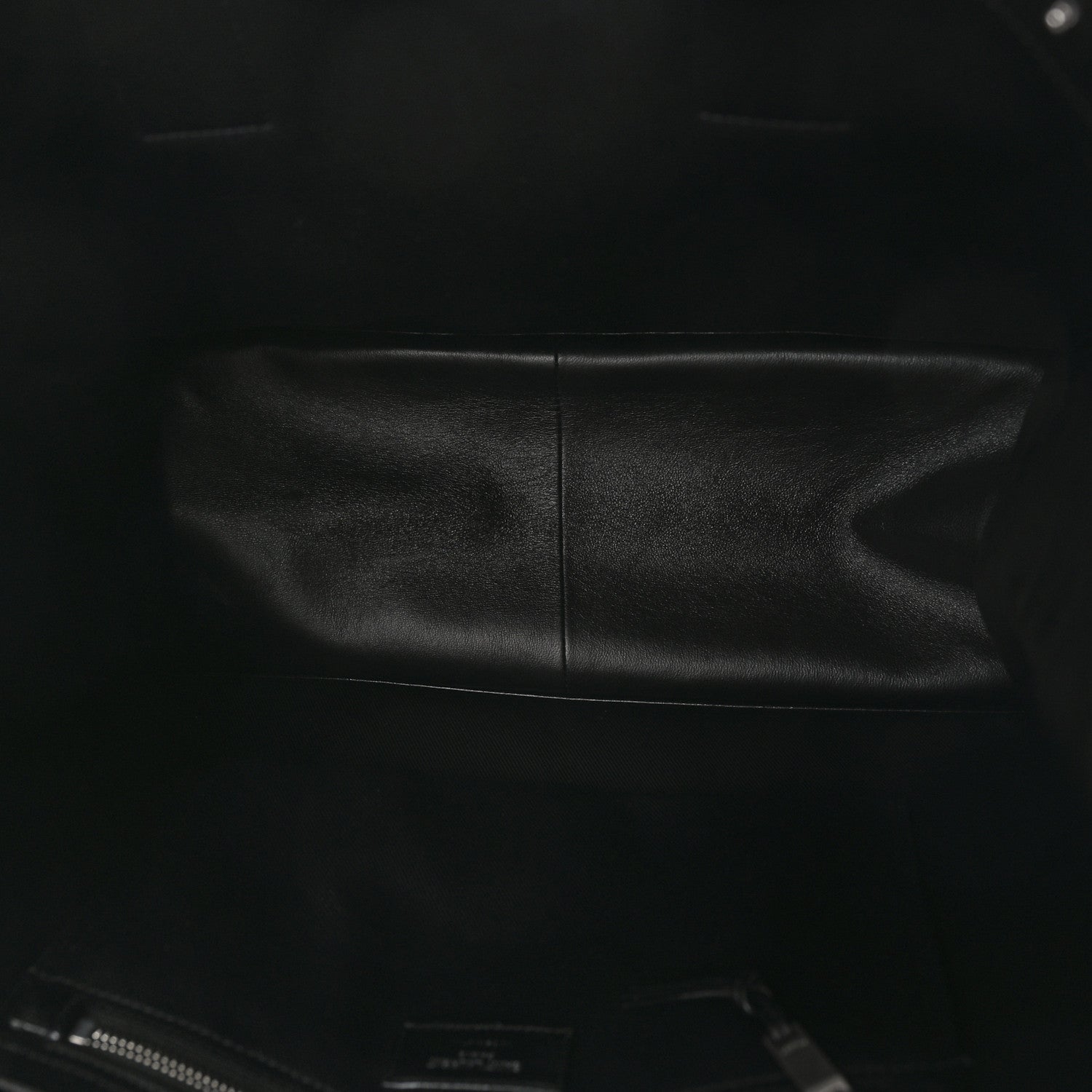 Saint Laurent Smooth Calfskin Rive Gauche Small Tote Black 5 of 9