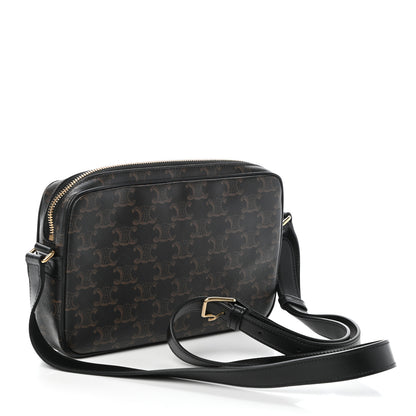 Celine Triomphe Canvas Medium Messenger Bag Black 3 of 9