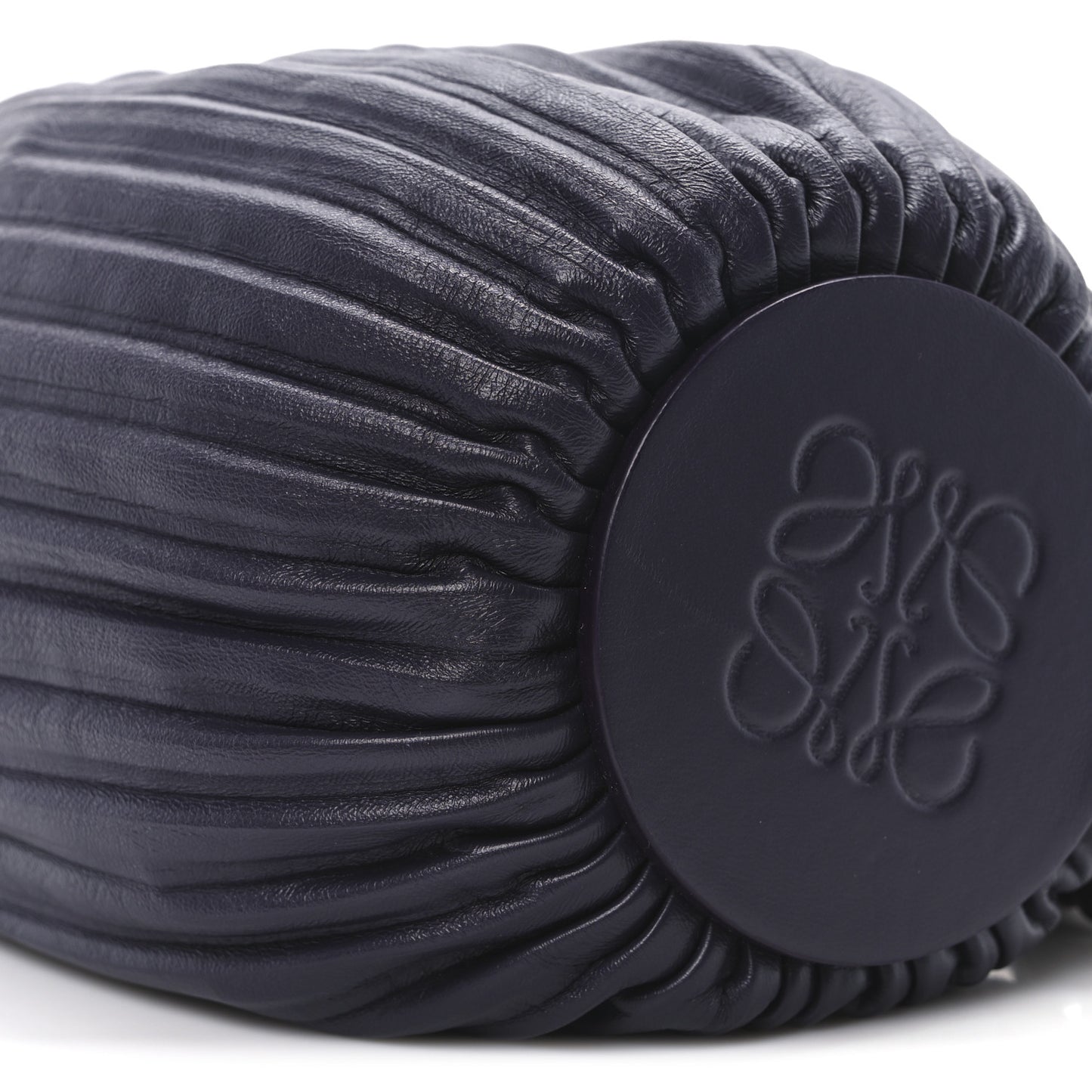 Lambskin Pleated Bracelet Pouch shoulder Bag Violet