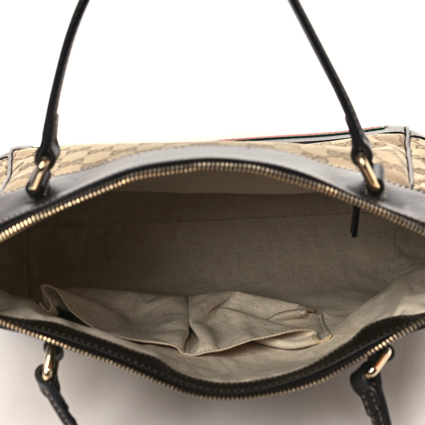 Monogram Web Mayfair Top Handle Satchel Dark Brown
