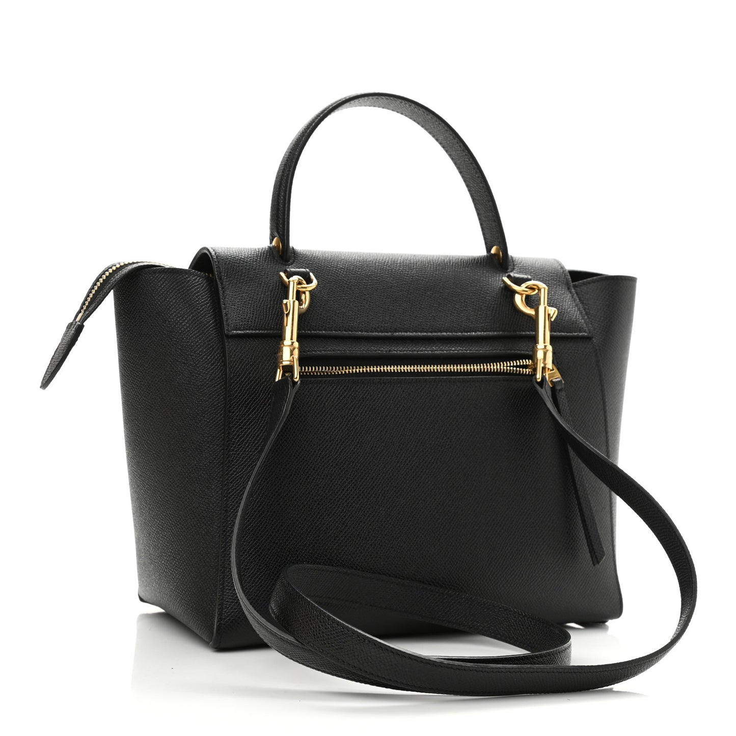 Grained Calfskin Micro Belt Bag Black