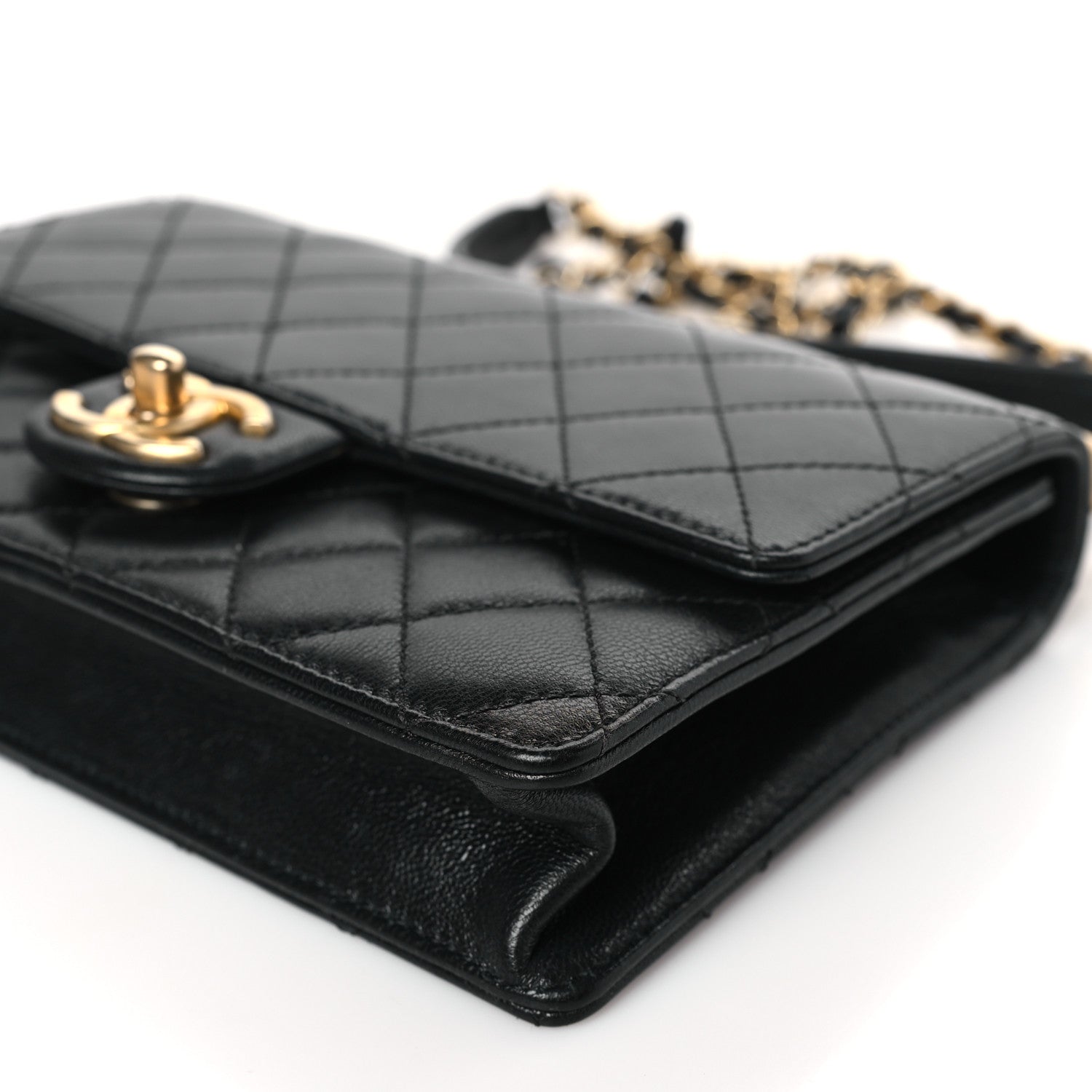 Chanel Lambskin Quilted Small Chic Pearls Flap Black 9 of 11