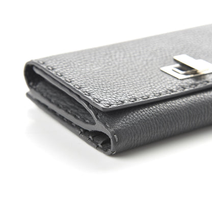 Fendi Cuoio Romano Selleria Peekaboo Continental Wallet Asfalto 13 of 22