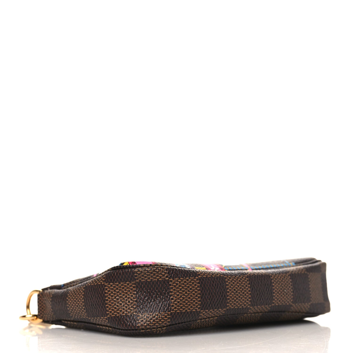 Louis Vuitton Damier Ebene 2020 Christmas Animation Big Wheel Mini Pochette Accessories Rose Ballerine 3 of 8