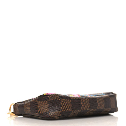 Louis Vuitton Damier Ebene 2020 Christmas Animation Big Wheel Mini Pochette Accessories Rose Ballerine 3 of 8