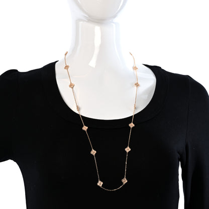 Van Cleef & Arpels 18K Rose Gold 16 Motifs Sweet Alhambra Necklace 2 of 4