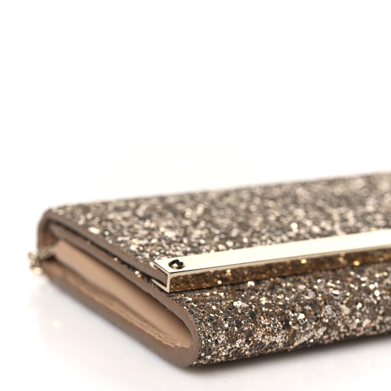 Jimmy Choo Glitter Clutch Gold 7 of 8