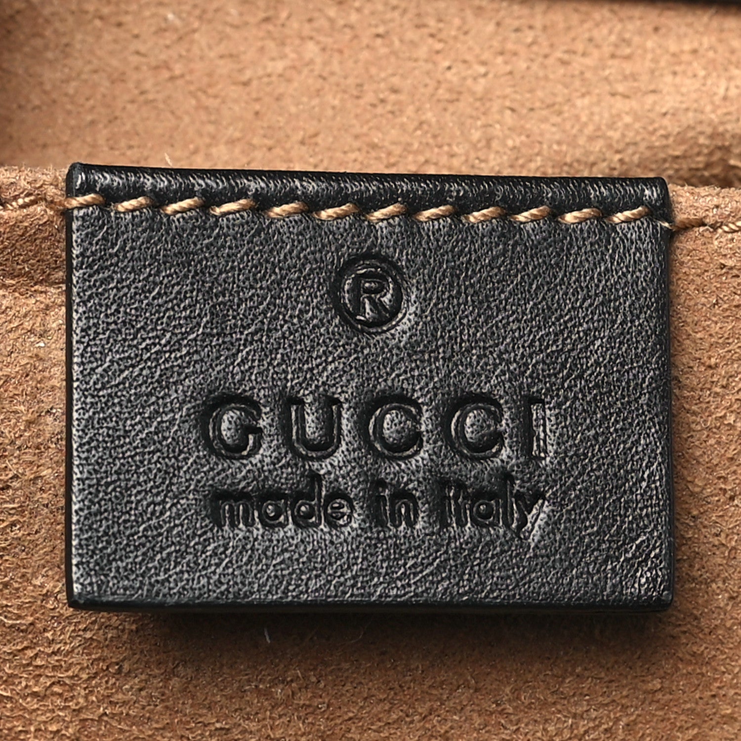 Gucci GG Supreme Monogram Calfskin Small Padlock Shoulder Bag Beige Black Cuir 6 of 10