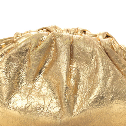 Bottega Veneta Metallic Crushed Calfskin The Mini Pouch Gold 7 of 10