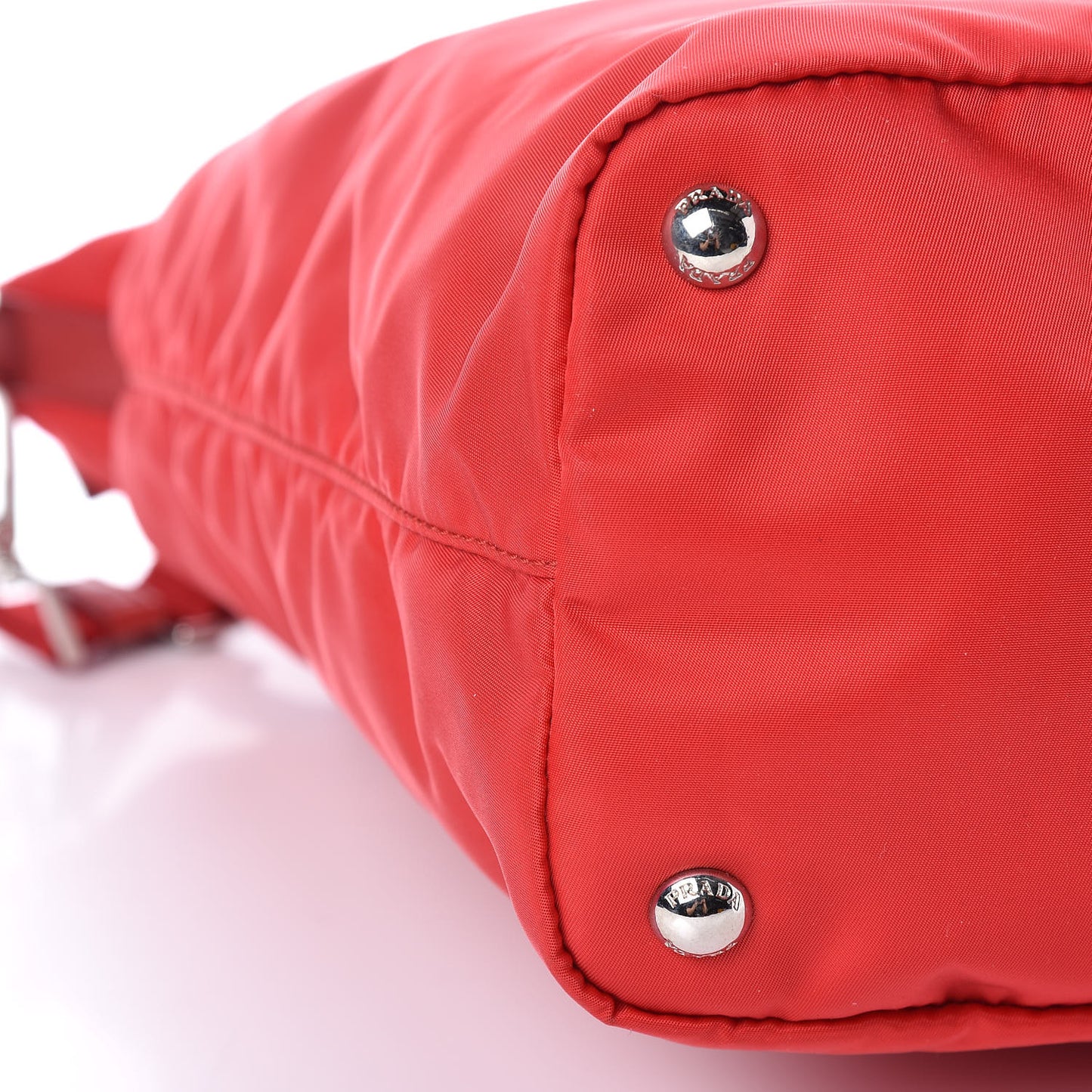 Tessuto Nylon Vela Shopping Tote Rosso