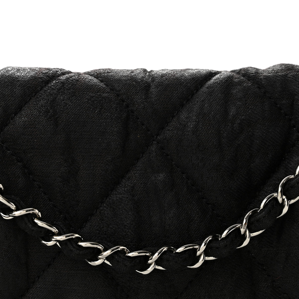 Chanel Coated Canvas Quilted Le Marais Flap Black 8 of 14
