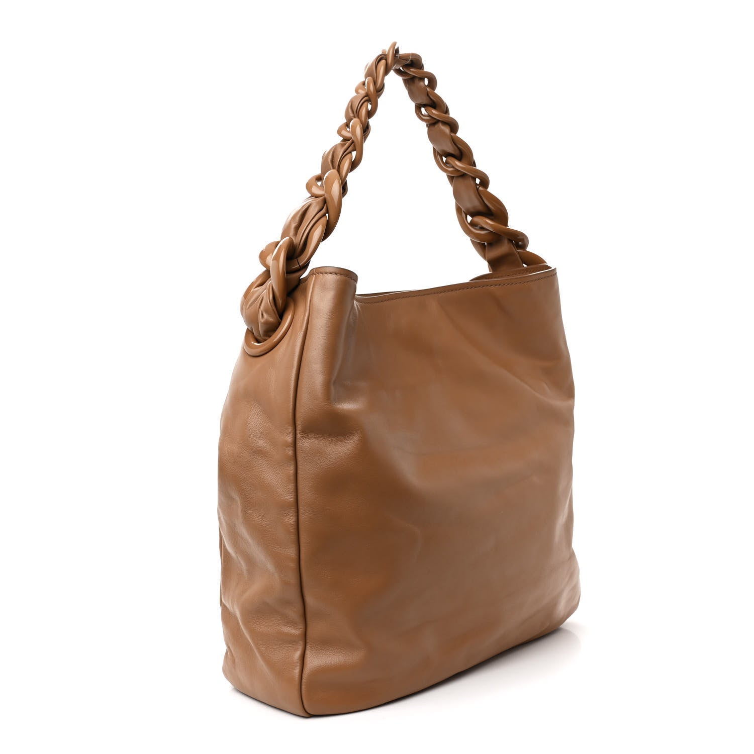 Miu Miu Soft Calf Chain Hobo Caramel 4 of 12