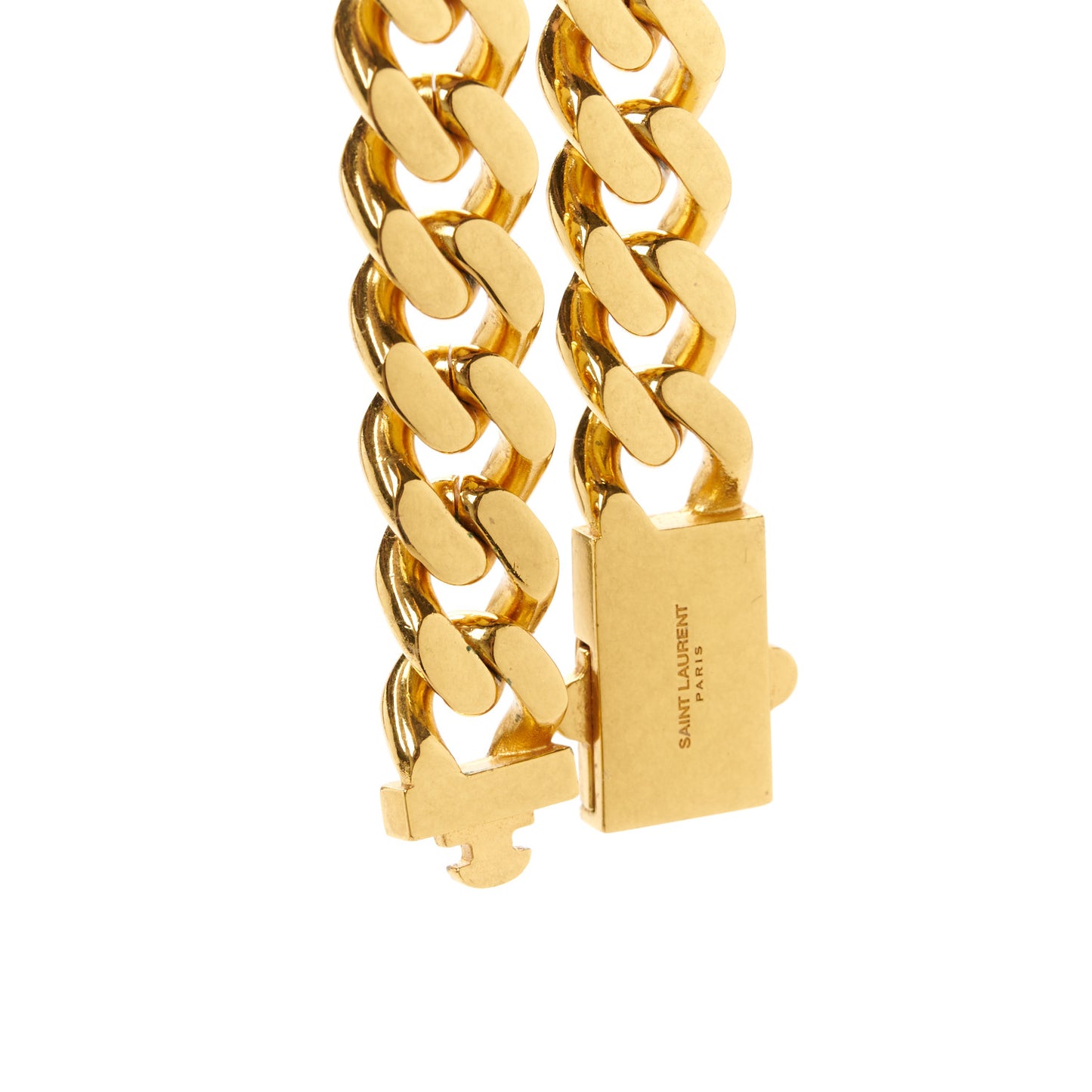 Metal Curb Chain Necklace Gold