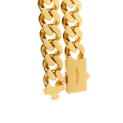 Saint Laurent Metal Curb Chain Necklace Gold 4 of 5