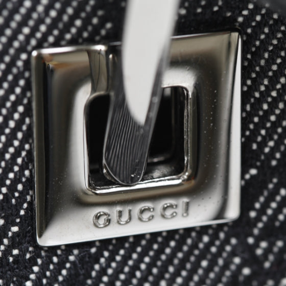 Gucci Denim Monogram Bucket Tote 5 of 9