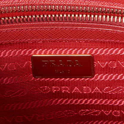 Prada Saffiano Lux Small Galleria Double Zip Tote Fuoco 8 of 8