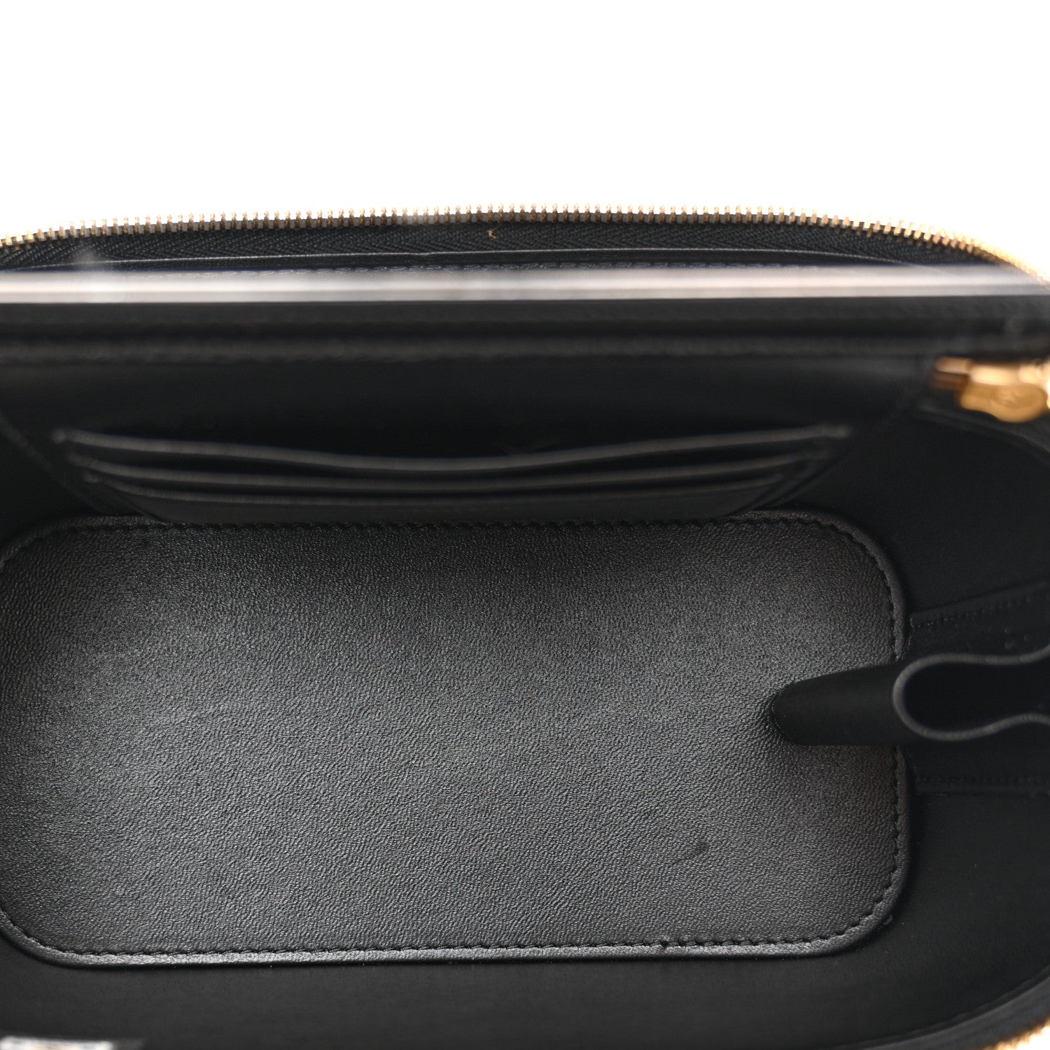 Chanel Lambskin Enamel Quilted Small Coco Hearts Vanity Case With Chain Black 5 of 11