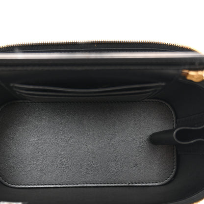 Chanel Lambskin Enamel Quilted Small Coco Hearts Vanity Case With Chain Black 5 of 11