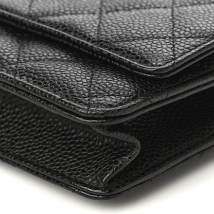 Chanel Caviar Quilted Wallet On Chain WOC Black 12 of 12