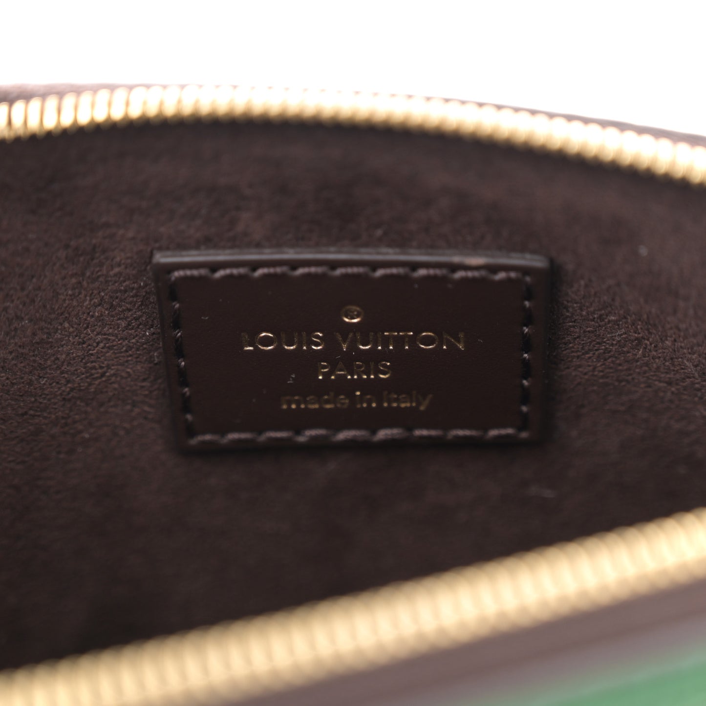Monogram Calfskin Embossed Lexington Pouch Blue Green