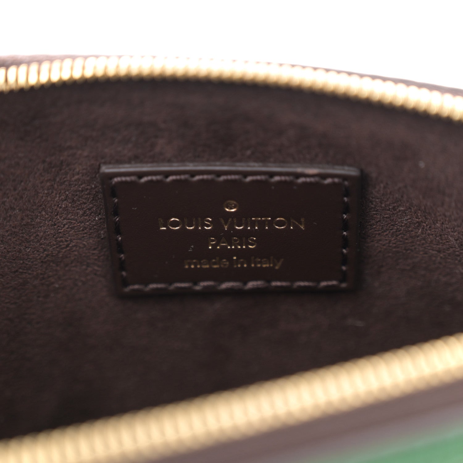 Louis Vuitton Monogram Calfskin Embossed Lexington Pouch Blue Green 6 of 9