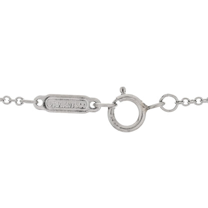 Tiffany Platinum Diamond .41ct Fleur De Lis Key Pendant Necklace 4 of 5