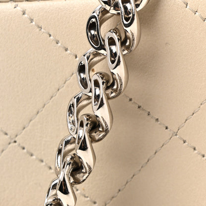 Chanel Lambskin Quilted Medium Double Flap Bijoux Chain Ivory 22 of 23
