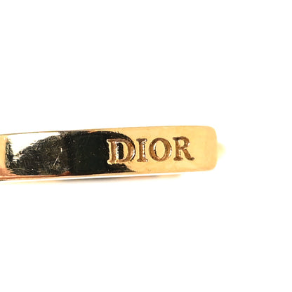Christian Dior Crystal Heart Clair D Lune Hoop Drop Earrings Gold 9 of 10
