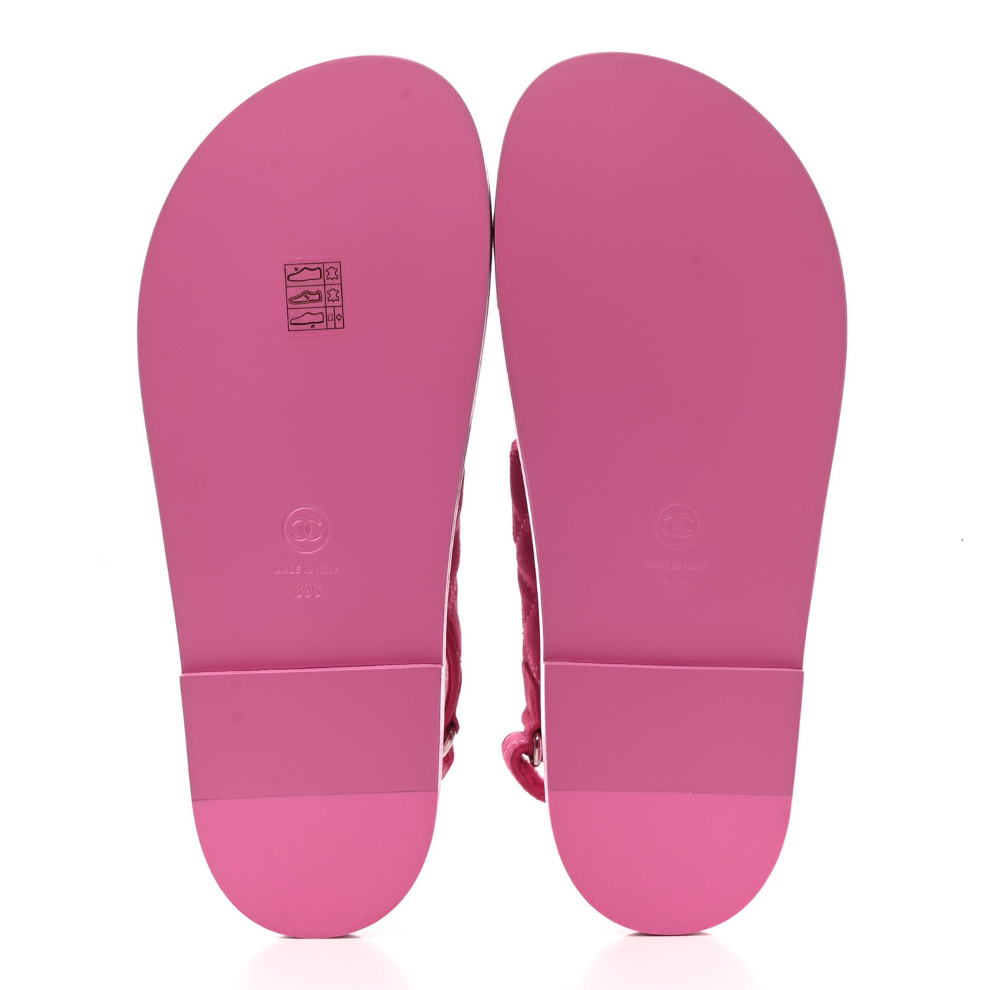 Suede Calfskin Velcro Dad Sandals 39 Pink