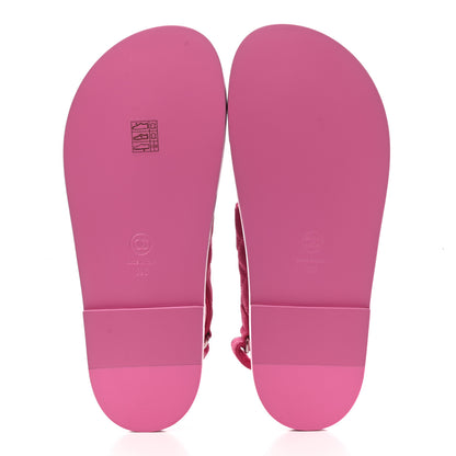 Chanel Suede Calfskin Velcro Dad Sandals 39 Pink 5 of 9