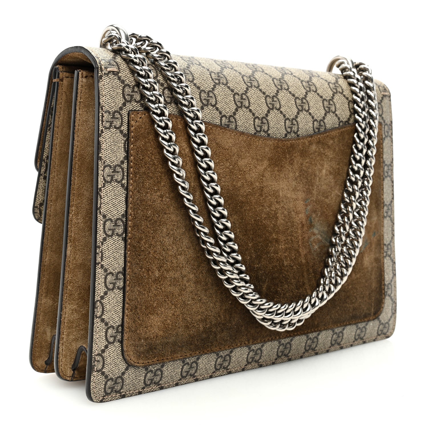 Gucci GG Supreme Monogram Medium Dionysus Shoulder Bag Taupe 3 of 14