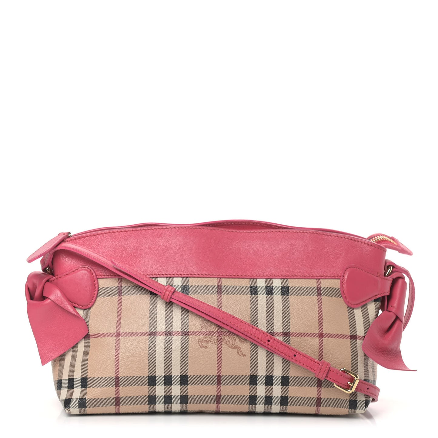 Haymarket Check Bow Tie Crossbody Bag Peony