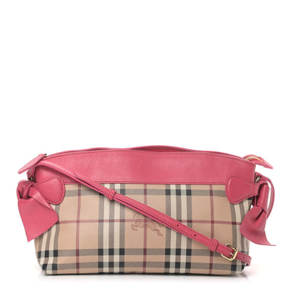 Burberry Haymarket Check Bow Tie Crossbody Bag Peony 1 of 18