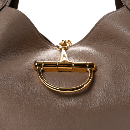 Gucci Grained Calfskin Softbit Maxi Shoulder Bag Taupe 9 of 11