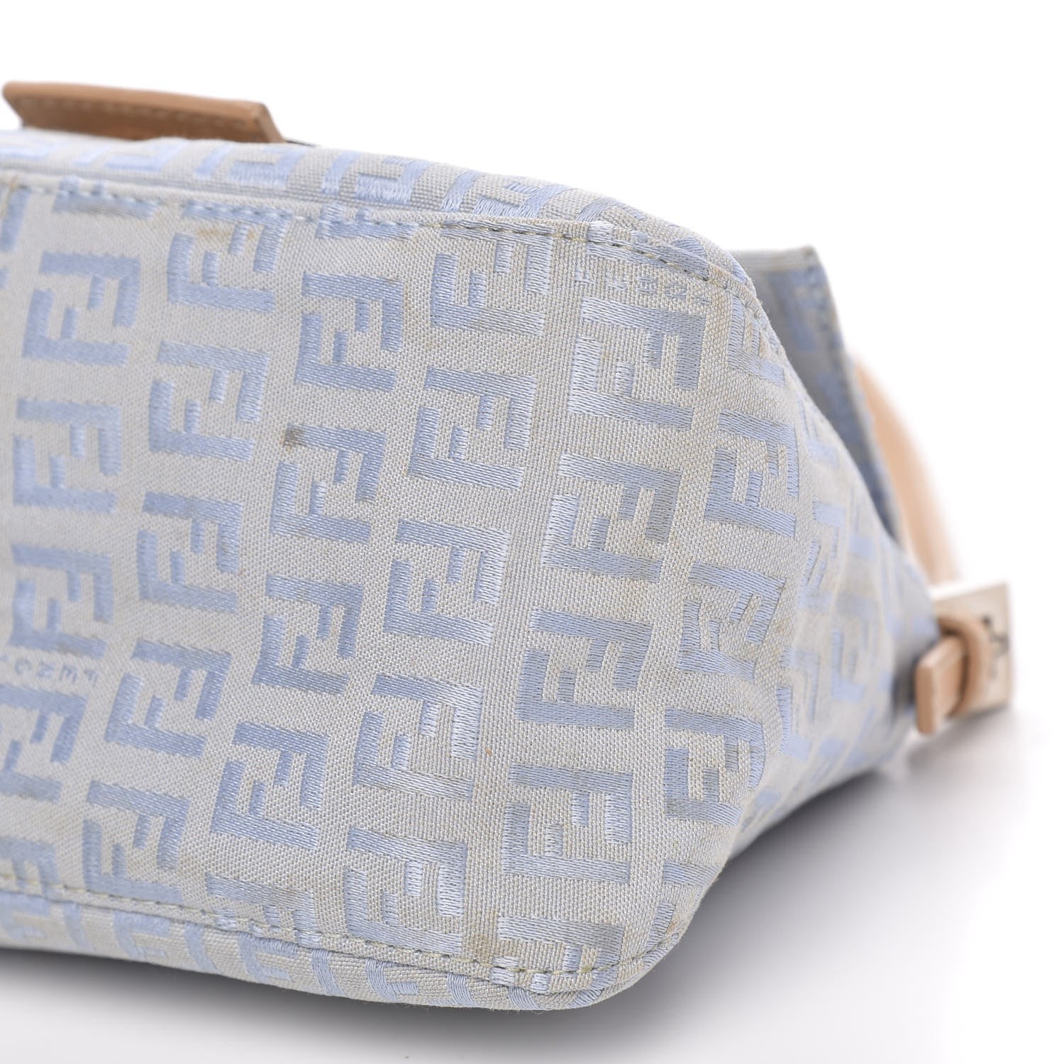 Fendi Zucchino Mini Mama Baguette Blue 9 of 11