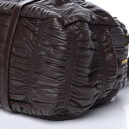 Prada Nappa Gaufre Dome Satchel Caffe 8 of 12