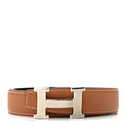 Hermes Box Togo 32mm H Belt 100 40 Black Gold 1 of 9