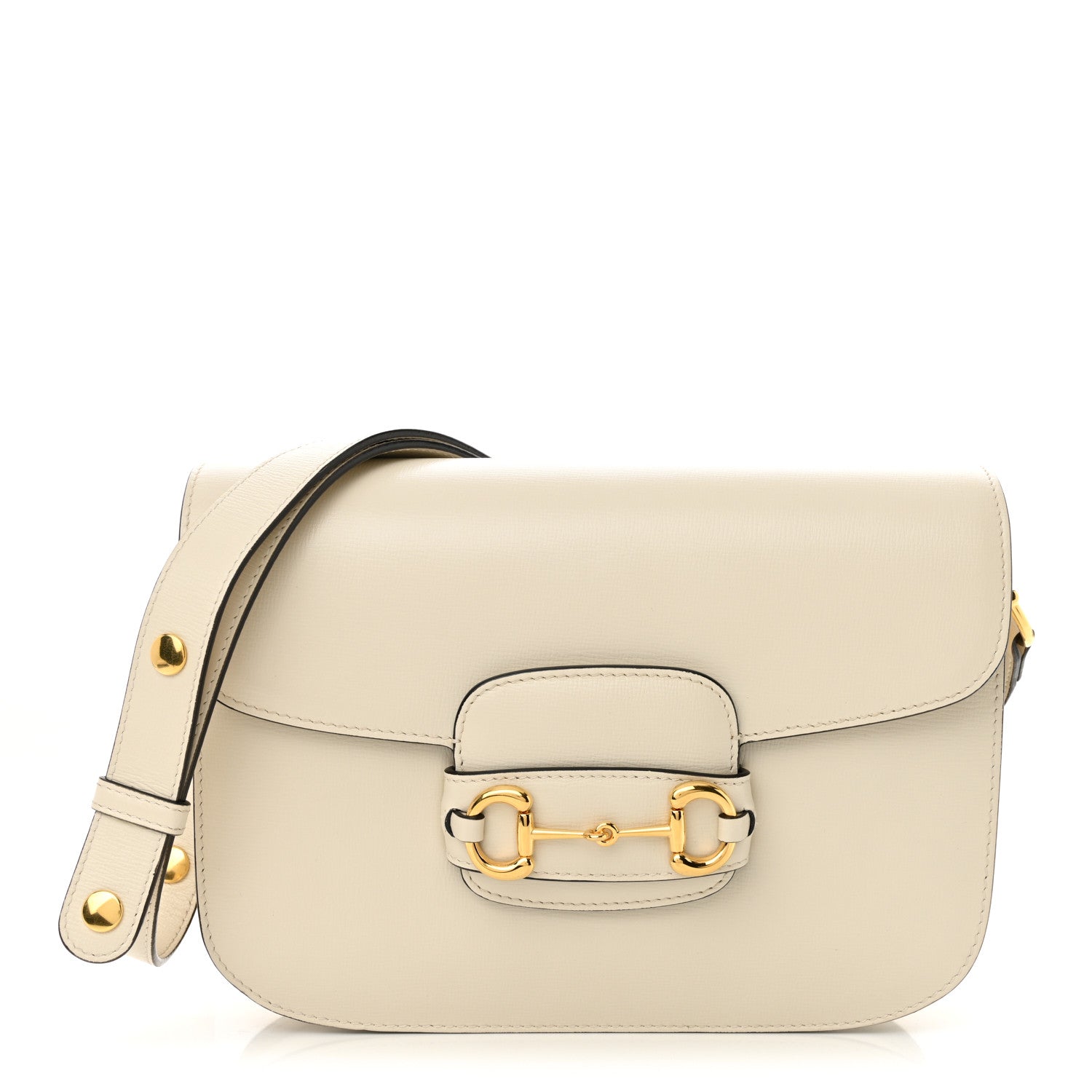 Gucci Azalea Calfskin Horsebit 1955 Shoulder Bag Mystic White 1 of 11