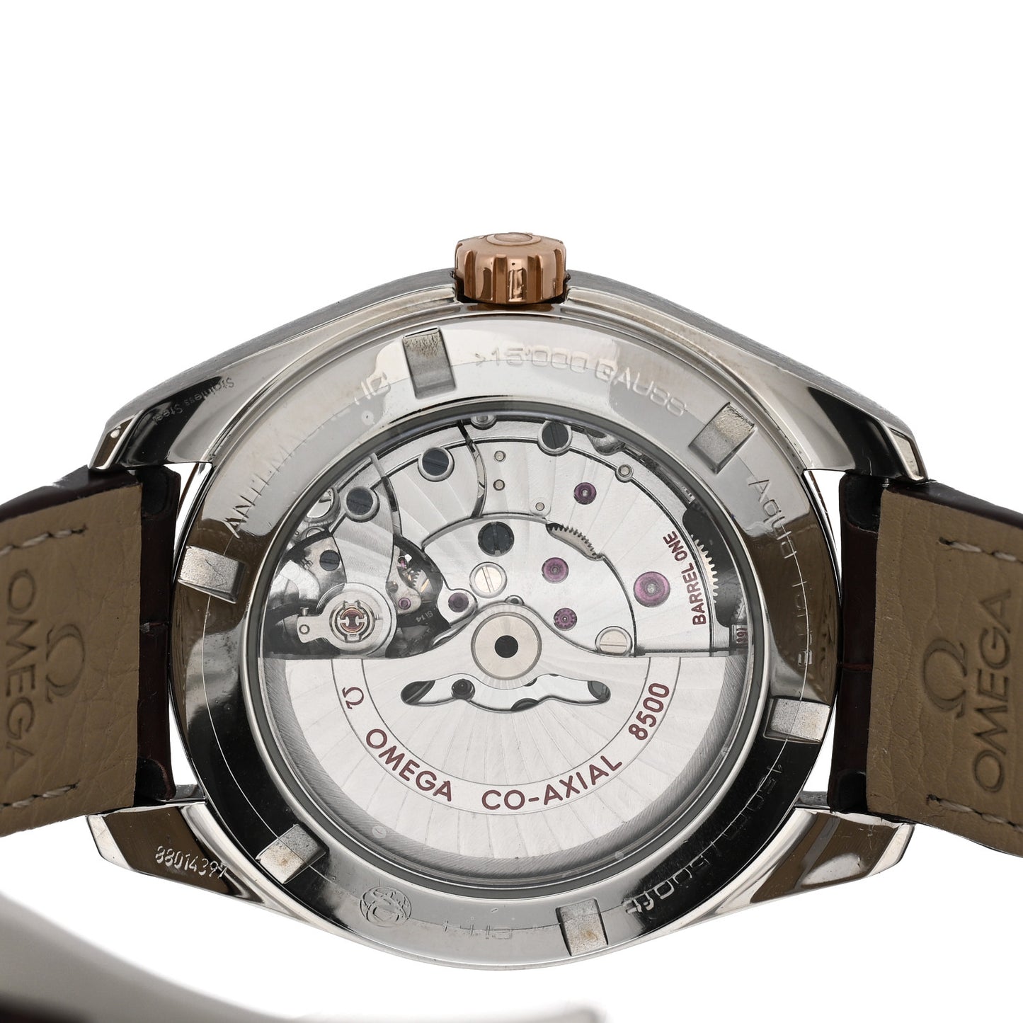 Stainless Steel 18K Red Gold Alligator 41.5mm Seamaster Aqua Terra 150M Automatic Watch Grey 231.23.39.21.06.001