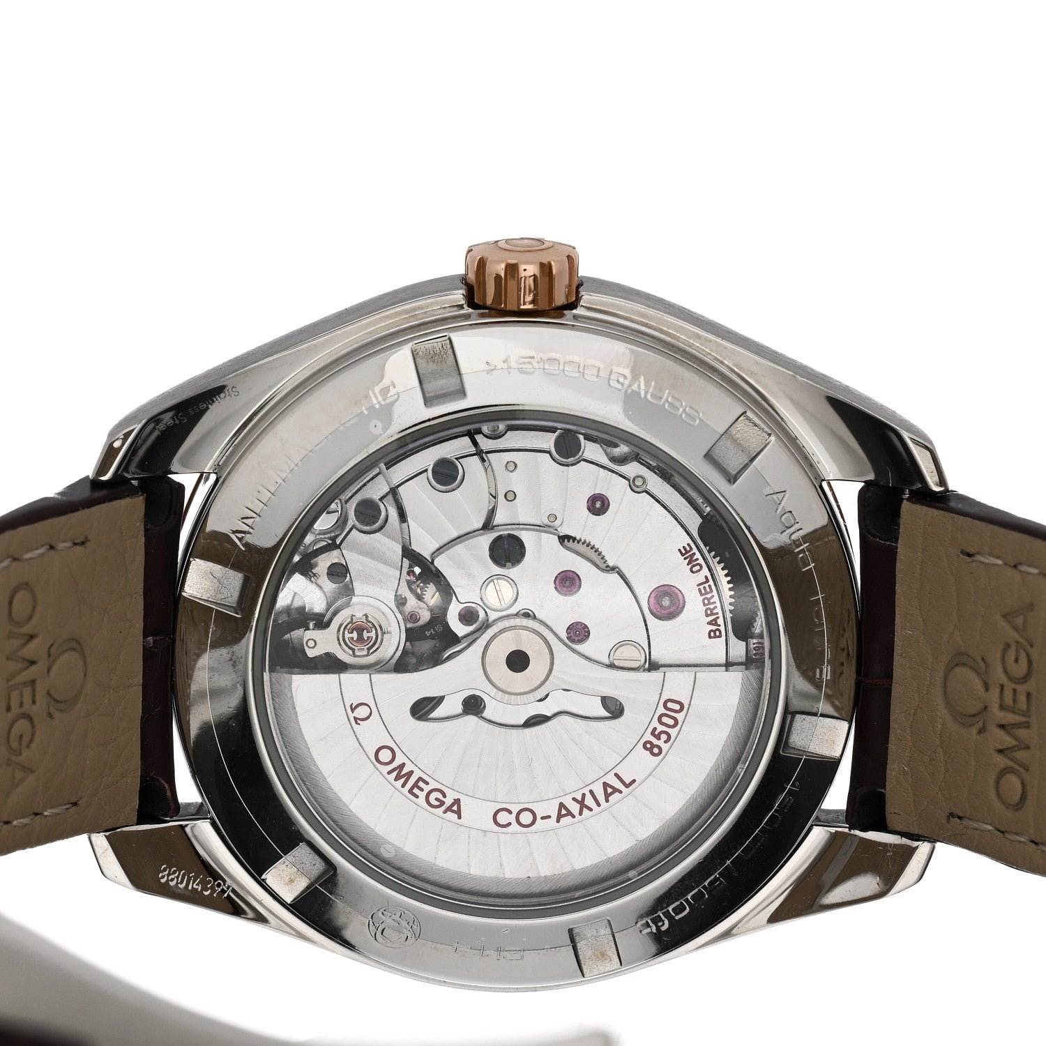 Omega Stainless Steel 18K Red Gold Alligator 41.5mm Seamaster Aqua Terra 150M Automatic Watch Grey 231.23.39.21.06.001 8 of 9