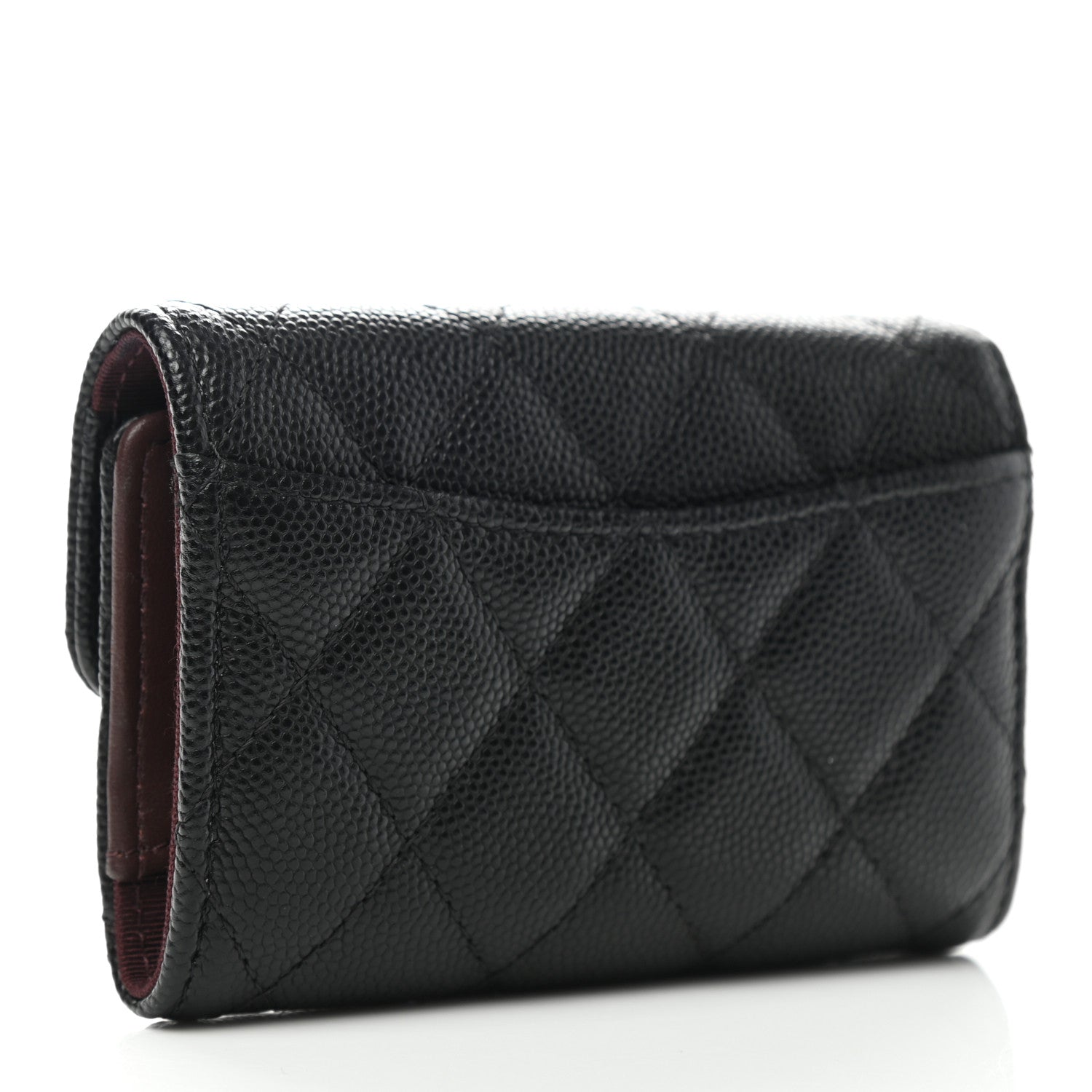 Chanel Caviar Quilted Classic 4 Key Holder Wallet Black 3 of 11