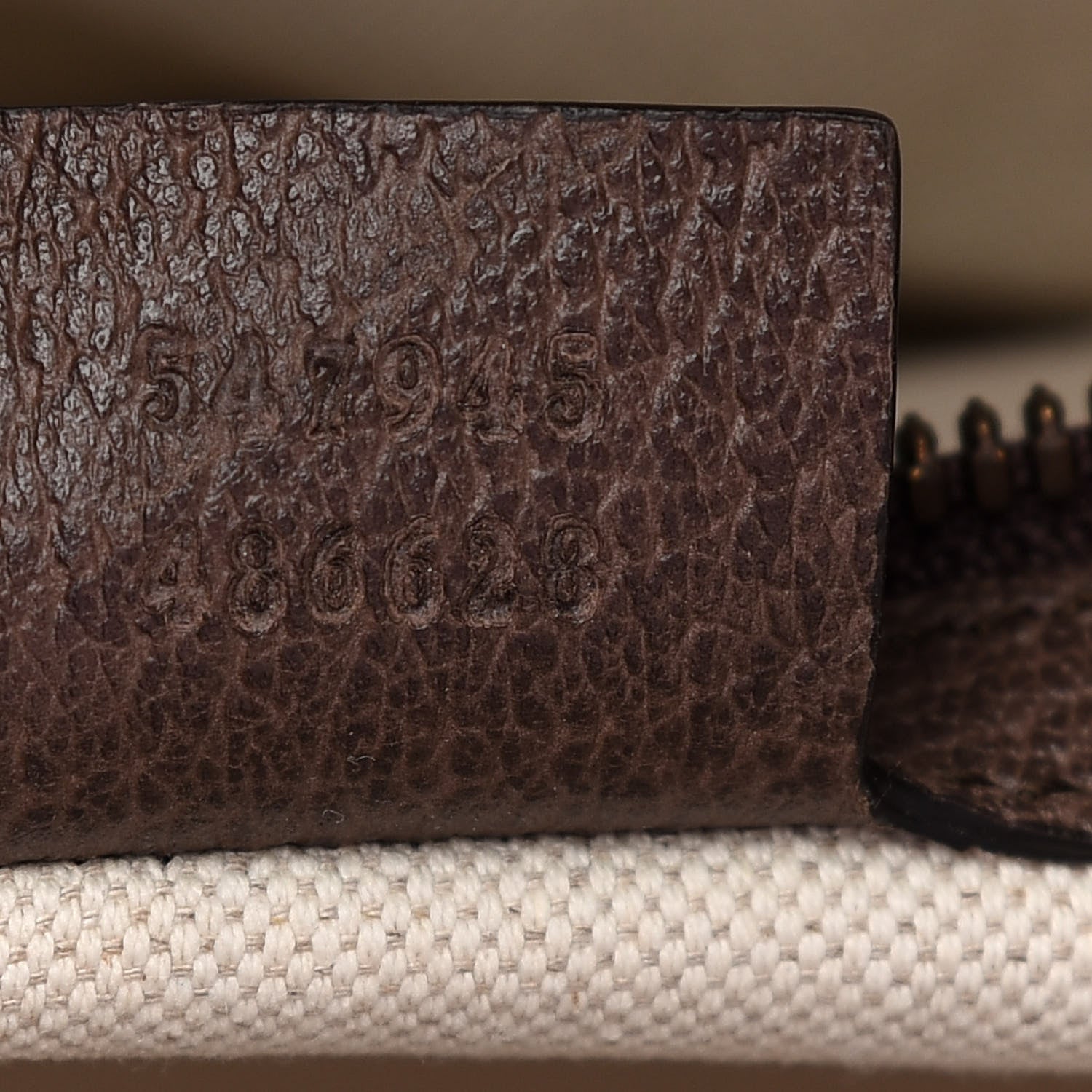 Gucci GG Supreme Monogram Textured Calfskin Web Medium Ophidia Slip Handle Tote Beige Ebony New Acero 7 of 10