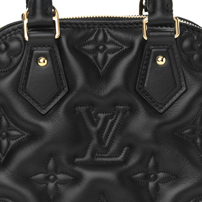 Louis Vuitton Calfskin Bubblegram Alma BB Black 9 of 10